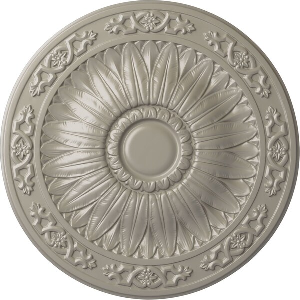 Ekena Millwork Lunel Ceiling Medallion (Fits Canopies up to 3 3/4"), Hand-Painted Pearl White, 20 1/4"OD x 1 1/2"P CM20LUPWS - main